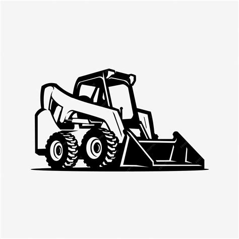 skid steer png cartoon|loader clip art black and white.